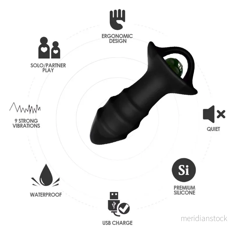 ARMONY - KYLIN FINGER VIBRATOR & ANAL PLUG REMOTE CONTROL BLACK - Bild 3