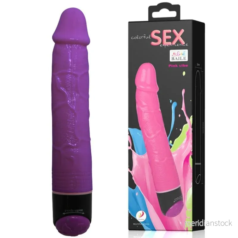 BAILE - COLORFUL SEX LILAC REALISTIC VIBRATOR 23 CM - Bild 2
