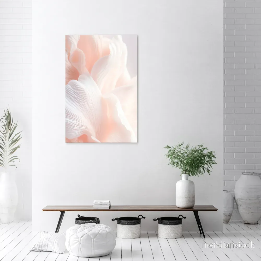 DELICATE PINK HARMONY Vertical Canvas Print