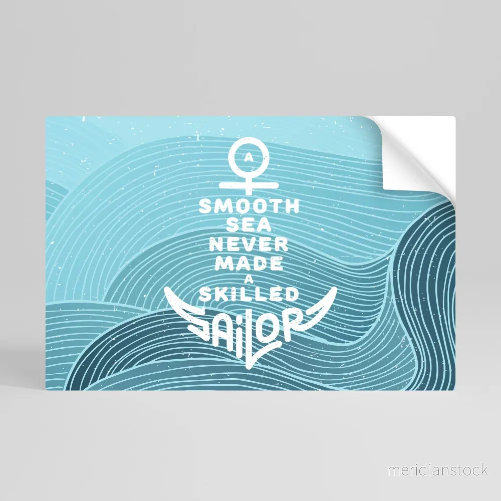 SKILLED SAILOR Självhäftande Horisontell Poster SKILLED SAILOR Självhäftande Horisontell Poster