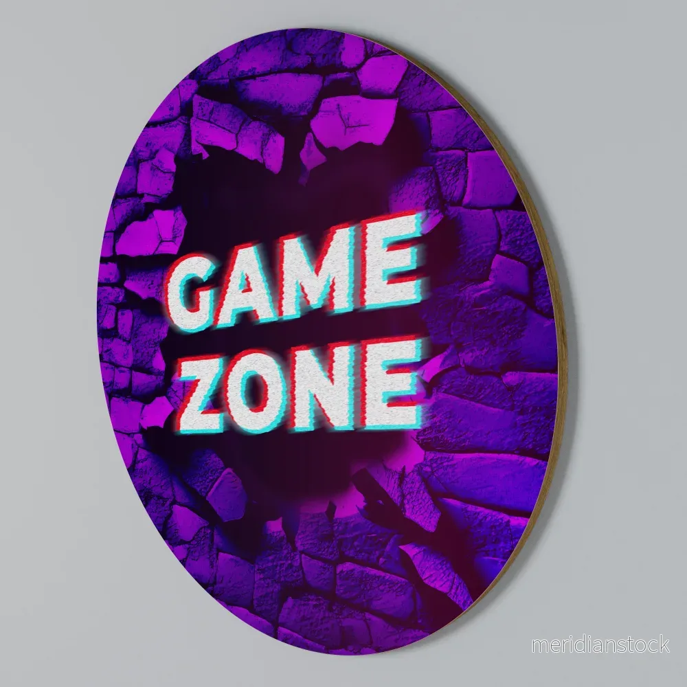 LUMINOUS GAME ZONE Rund väggdekor LUMINOUS GAME ZONE Rund väggdekor