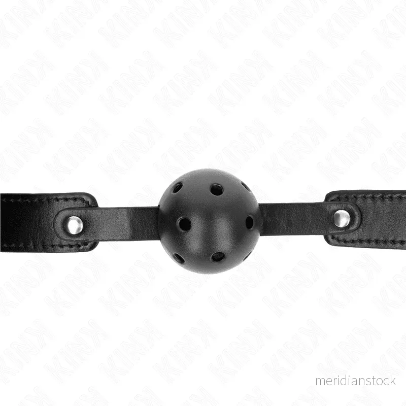 KINK - BLACK BREATHABLE BALL 4.5 CM GAG 65 x 2.5 CM - Bild 3