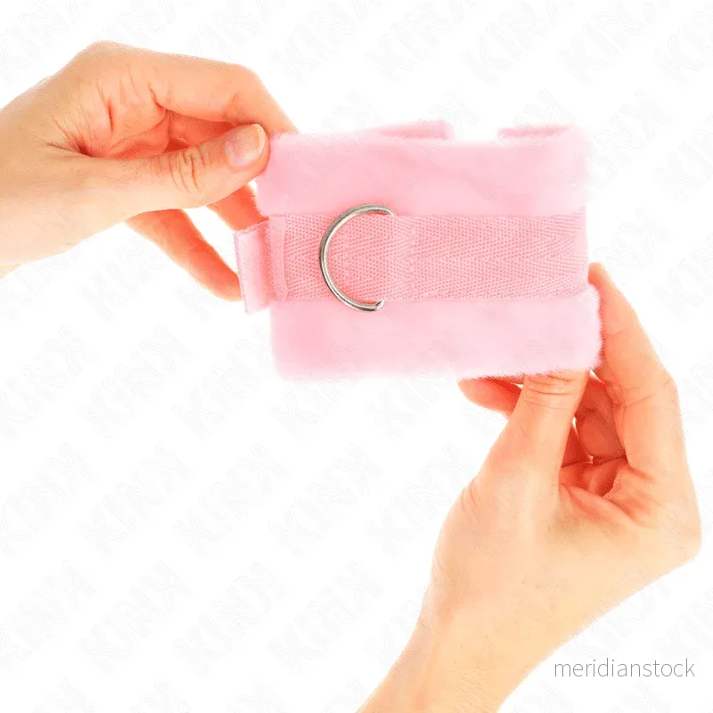 KINK - BEGINNER FUR HAND CUFFS PINK 30 X 7 CM - Bild 3