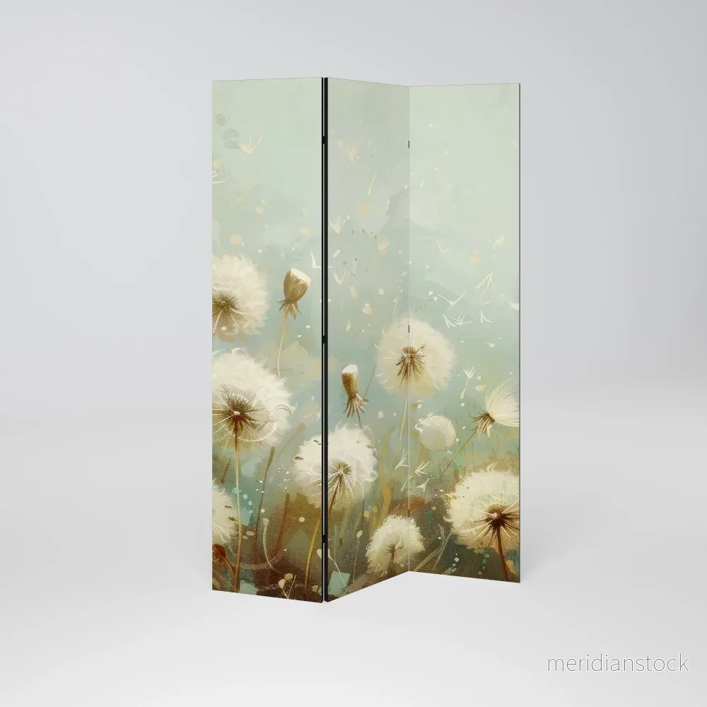 DREAMY MEADOW Dekorativ rumsavdelare – 3 paneler