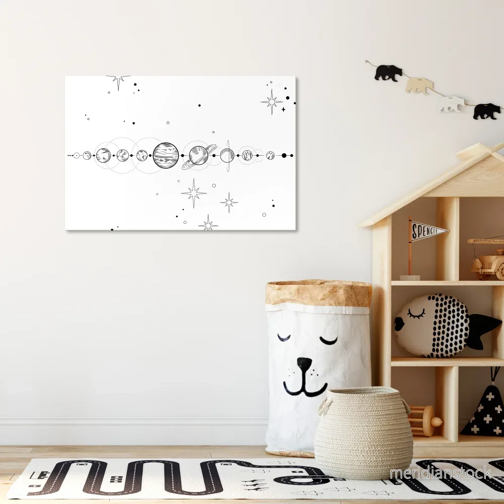 GALAXY OUTLINE Horizontal Canvas Print - Bild 2