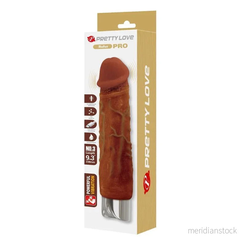 PRETTY LOVE - PRO REALISTIC VIBRATOR 23.5 CM Ø 4.8 CM BROWN - Bild 3