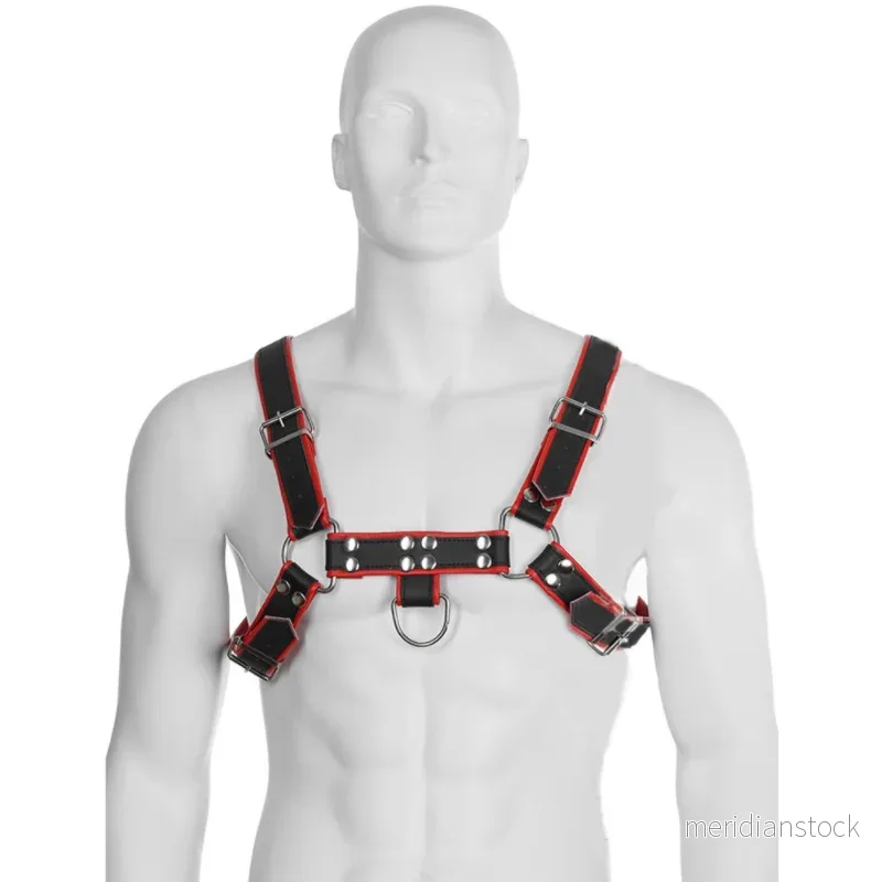LEATHER BODY - CHAIN HARNESS III BLACK / RED - Bild 3