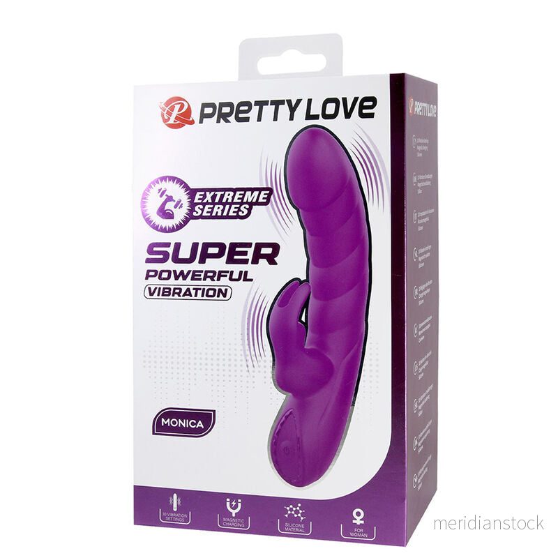 PRETTY LOVE - MONICA RECHARGEABLE DUAL STIMULATION G-SPOT AND CLITORAL VIBRATOR PURPLE - Bild 3