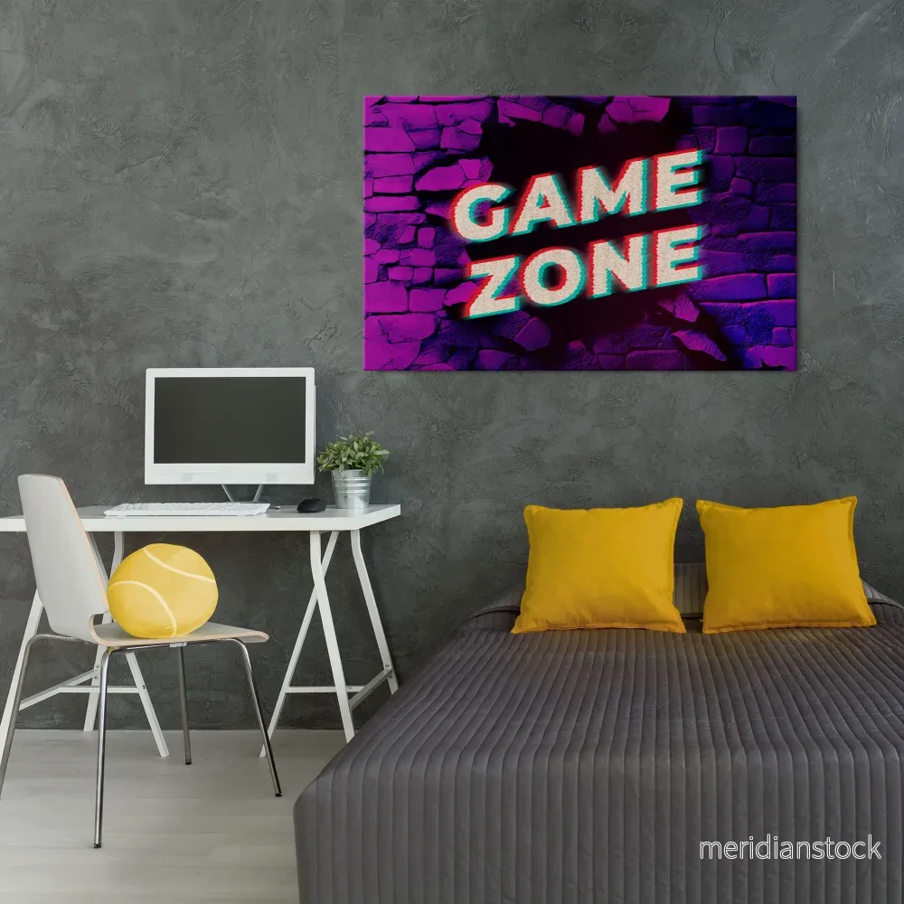 LUMINOUS GAME ZONE Horizontal Canvas Print