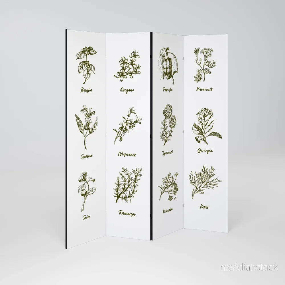 WHISPERS OF WILD HERBS Rumsavdelare 4 paneler