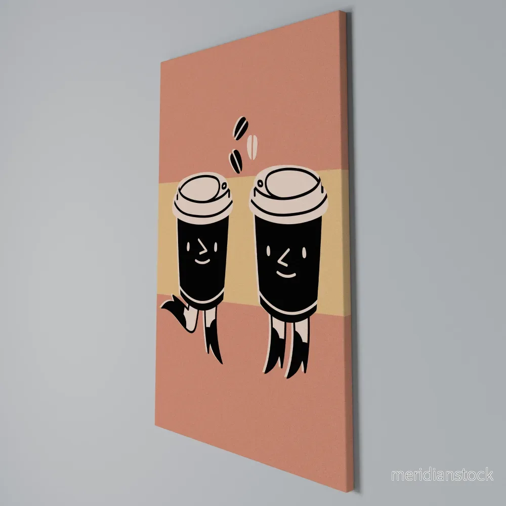 JOYFUL COFFEE Vertical Canvas Print - Bild 3