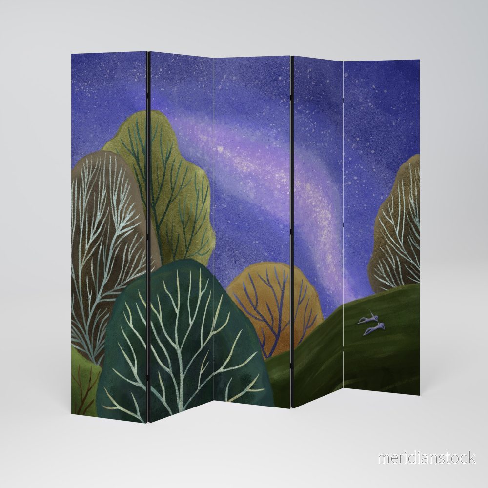 STARLIT VIBE Dekorativ rumsavdelare – 5 paneler