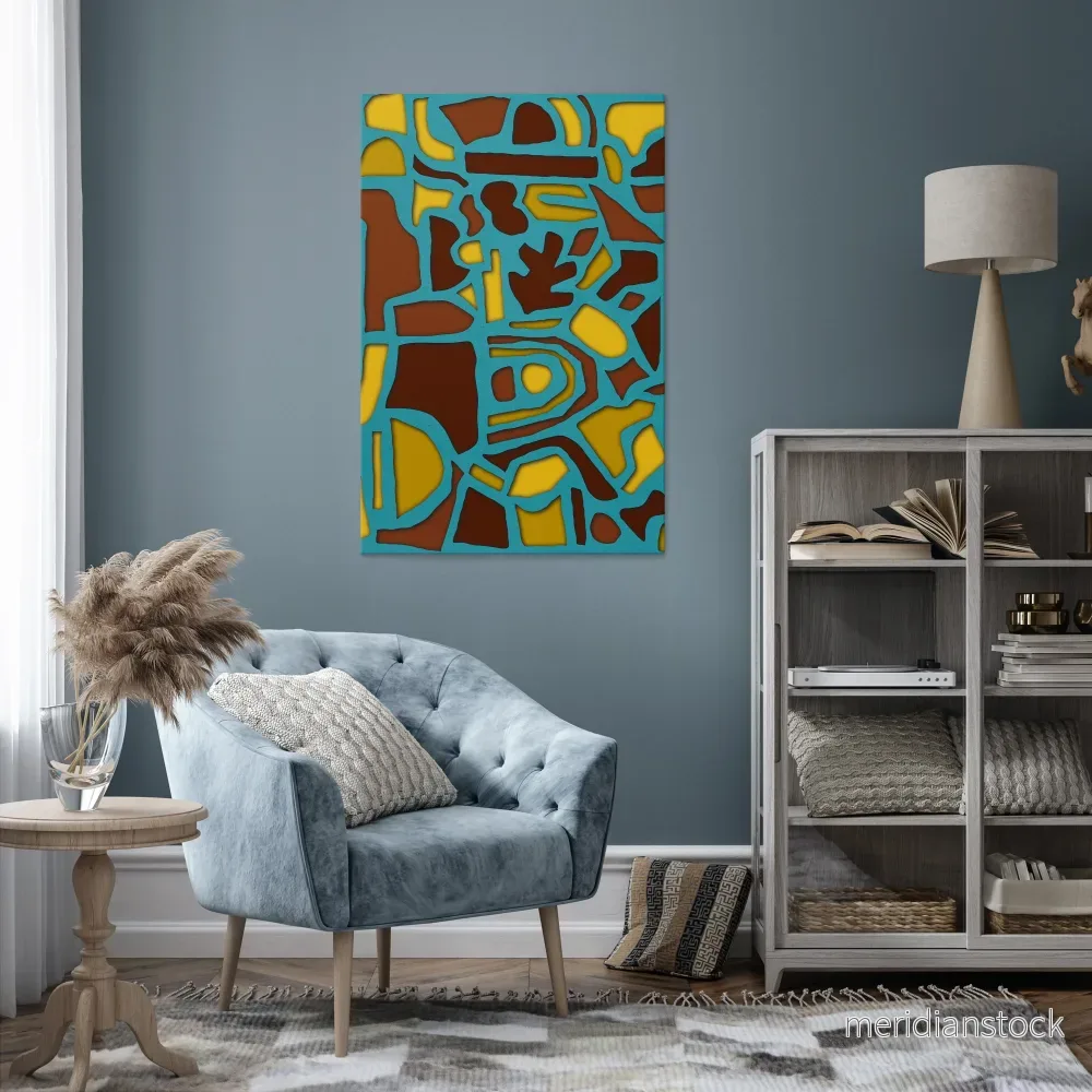 SHAPE EXTRAVAGANZA Vertical Canvas Print