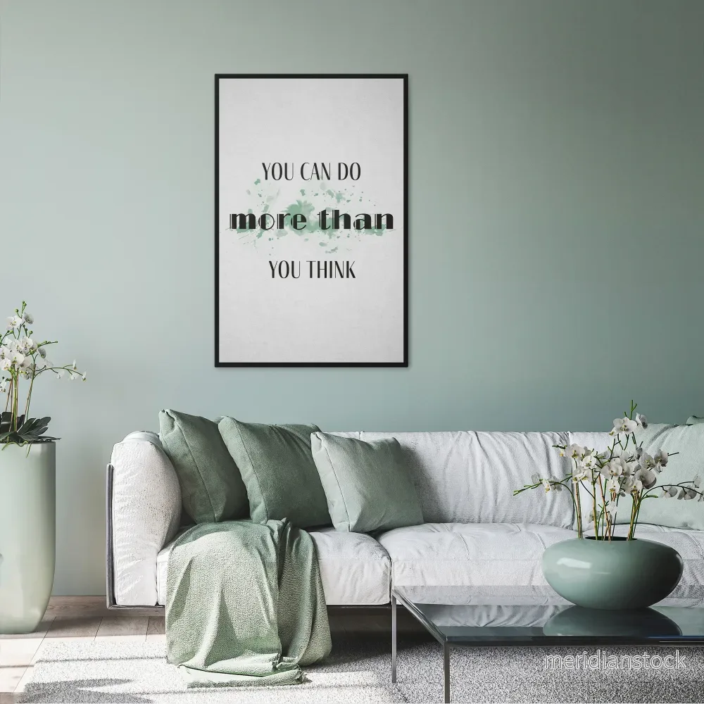 BELIEVE AND ACHIEVE Vertical Canvas Print - Bild 2