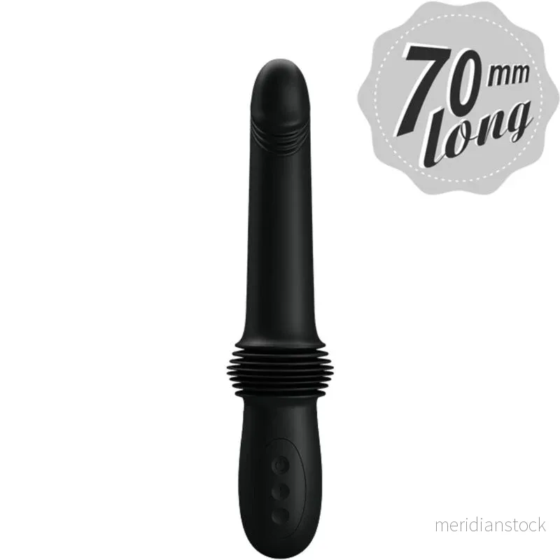 PRETTY LOVE - PAZUZU VIBRATOR 3 THRUST MODES BLACK