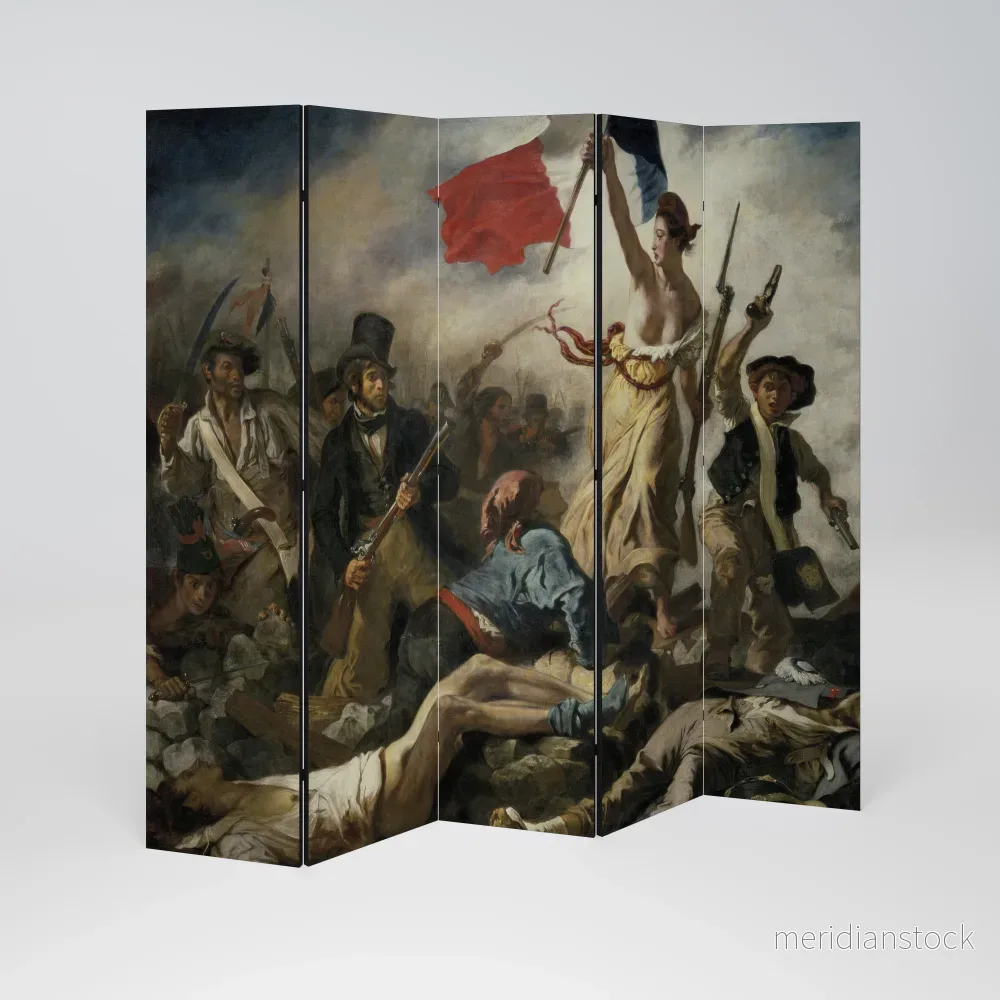 LIBERTY LEADING THE PEOPLE Dekorativ rumsavdelare – 5 paneler
