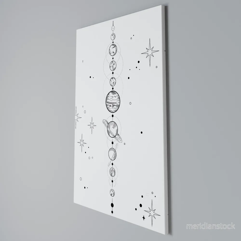 GALAXY OUTLINE Vertical Canvas Print - Bild 3