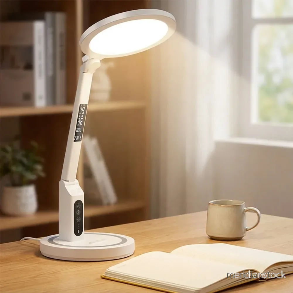 LED-skrivbordslampa med klocka – TimeLume