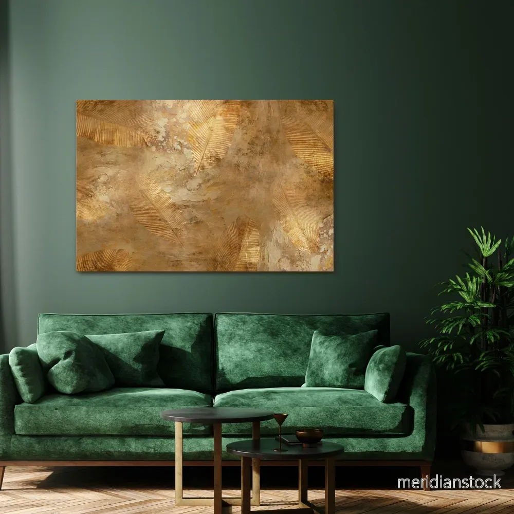 GILDED LEAF CASCADE Horizontal Canvas Print - Bild 2