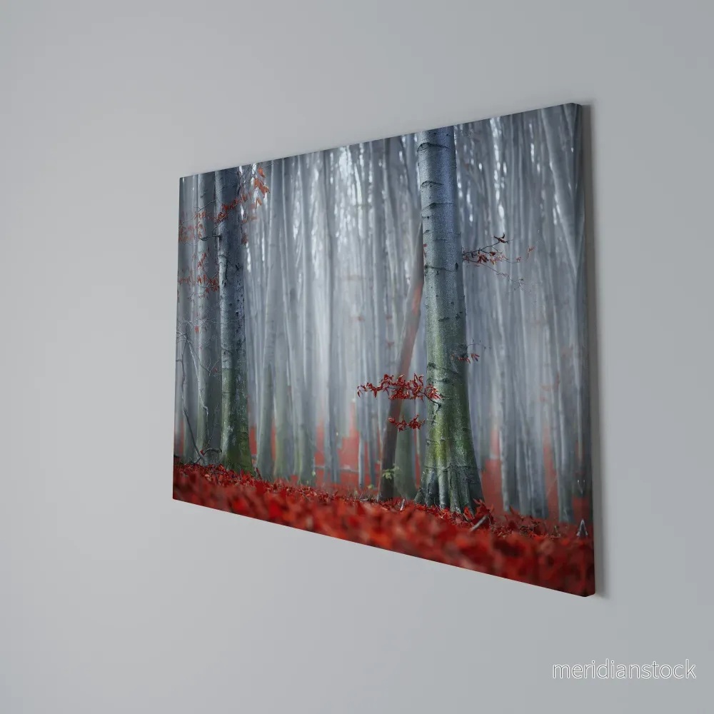 TRANQUIL RED ELEGANCE Horizontal Canvas Print - Bild 3