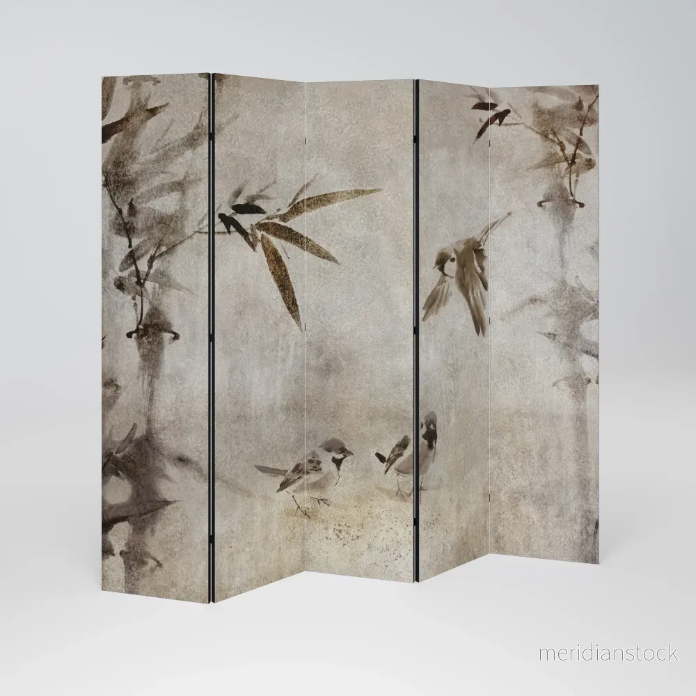 SPARROW BLISS Dekorativ rumsavdelare – 5 paneler