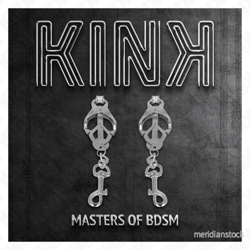 KINK - JAPANESE CLOVER NIPPLE CLAMPS WITH HOOKS SILVER - Bild 2