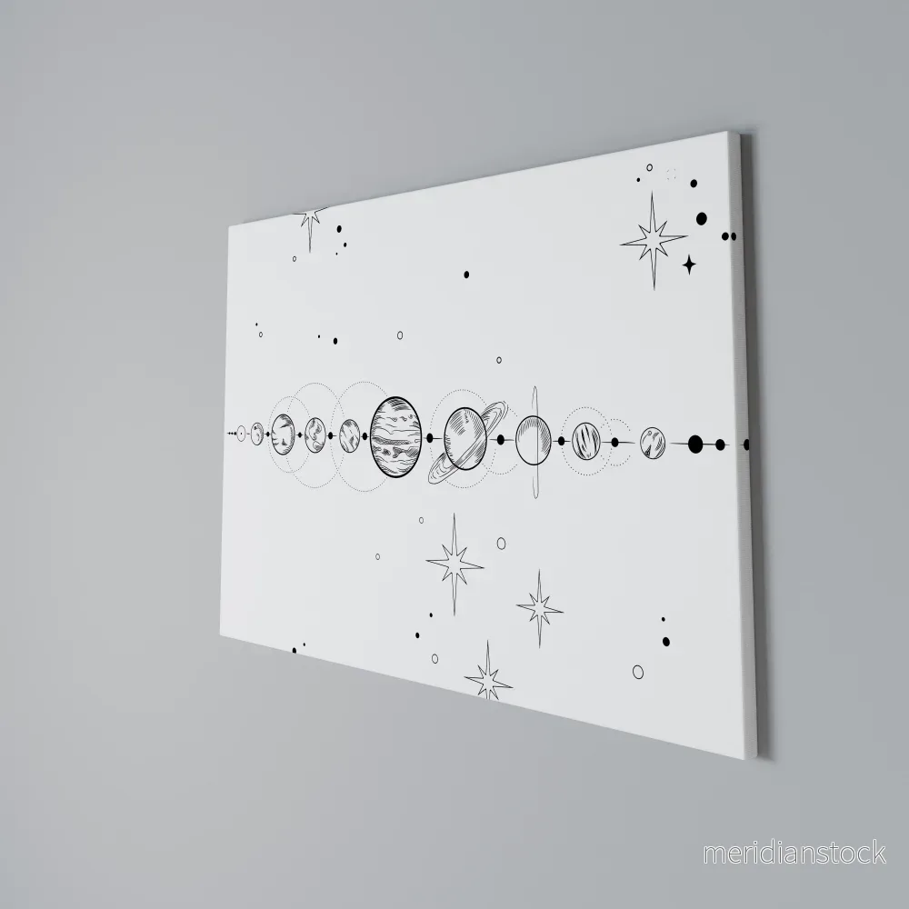 GALAXY OUTLINE Horizontal Canvas Print - Bild 3