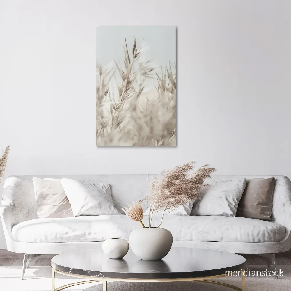 TRANQUIL GRASSES Vertical Canvas Print