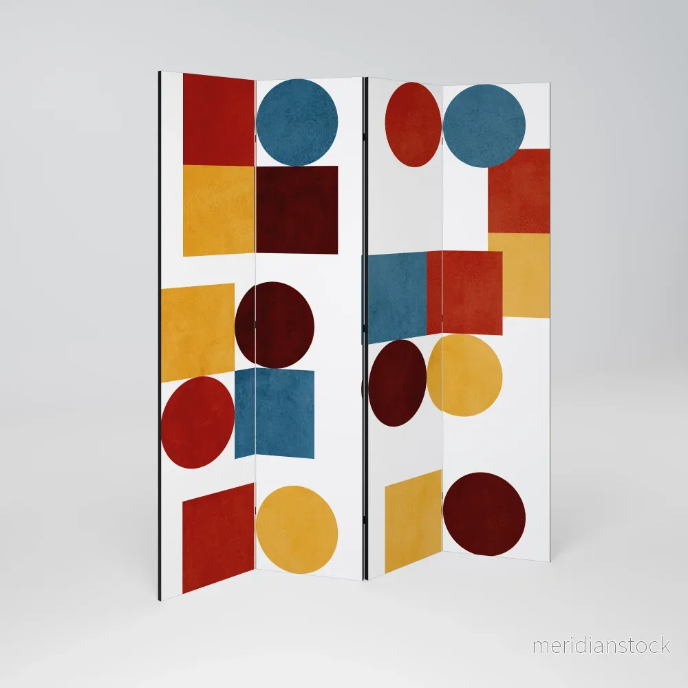 GEOMETRIC PUZZLE Rumsavdelare 4 paneler