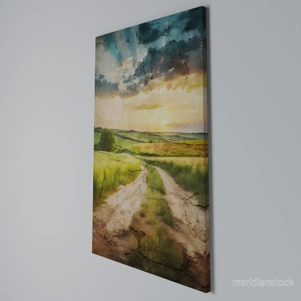 SUNSET PATH Vertical Canvas Print - Bild 3