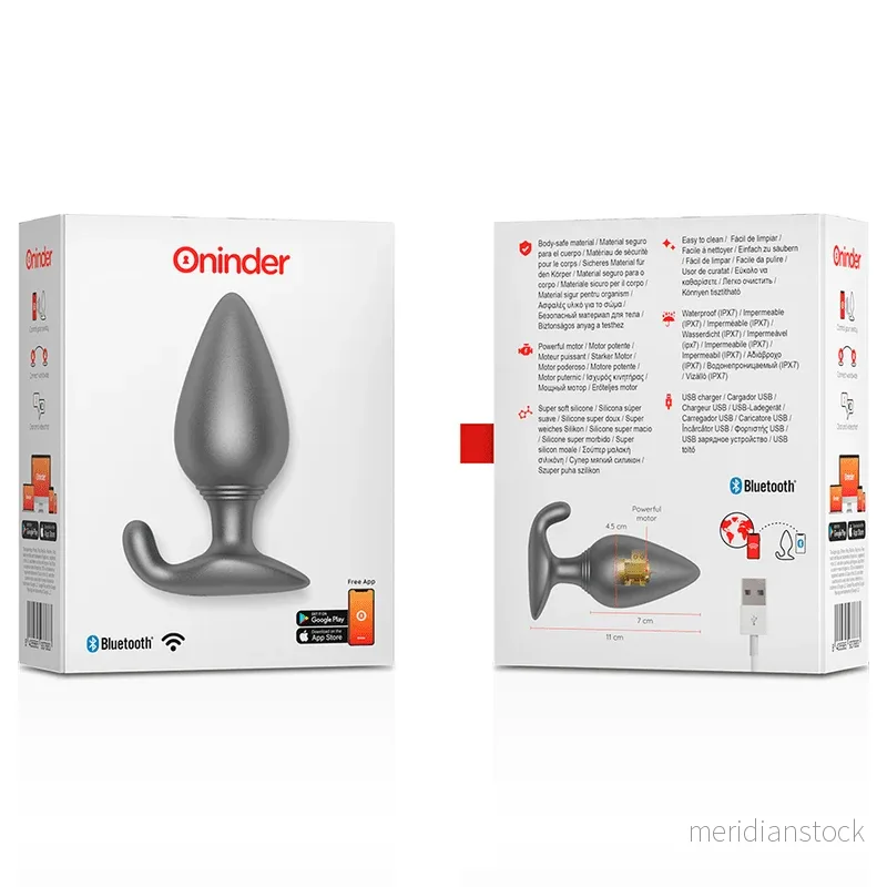 ONINDER - RIO VIBRATING ANAL PLUG BLACK - FREE APP - Bild 2