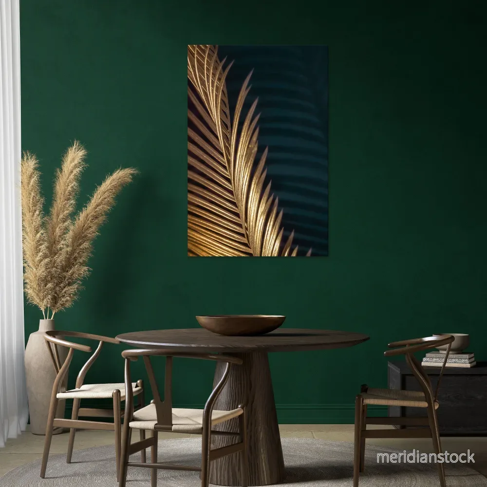 LUXE LEAF DANCE Vertical Canvas Print - Bild 2