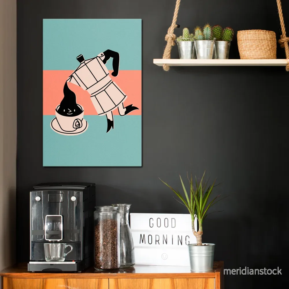 POWER ESPRESSO Vertical Canvas Print - Bild 2
