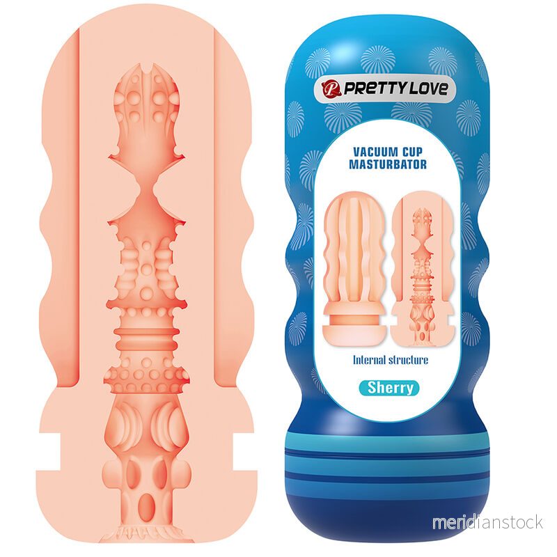 PRETTY LOVE - SHERRY VAGINA MASTURBATOR WITH SUCTION CUP AND INTERNAL TEXTURES