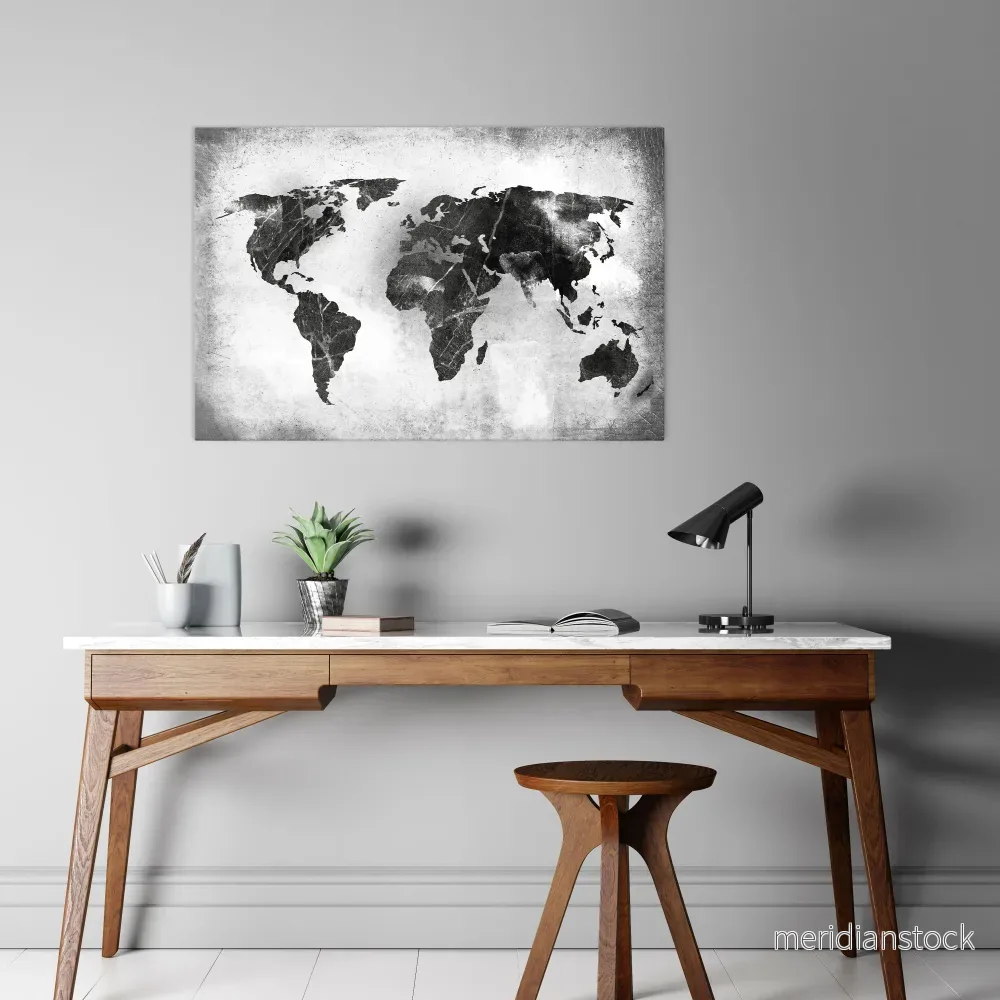SHADOWED CONTINENTS Horizontal Canvas Print - Bild 2