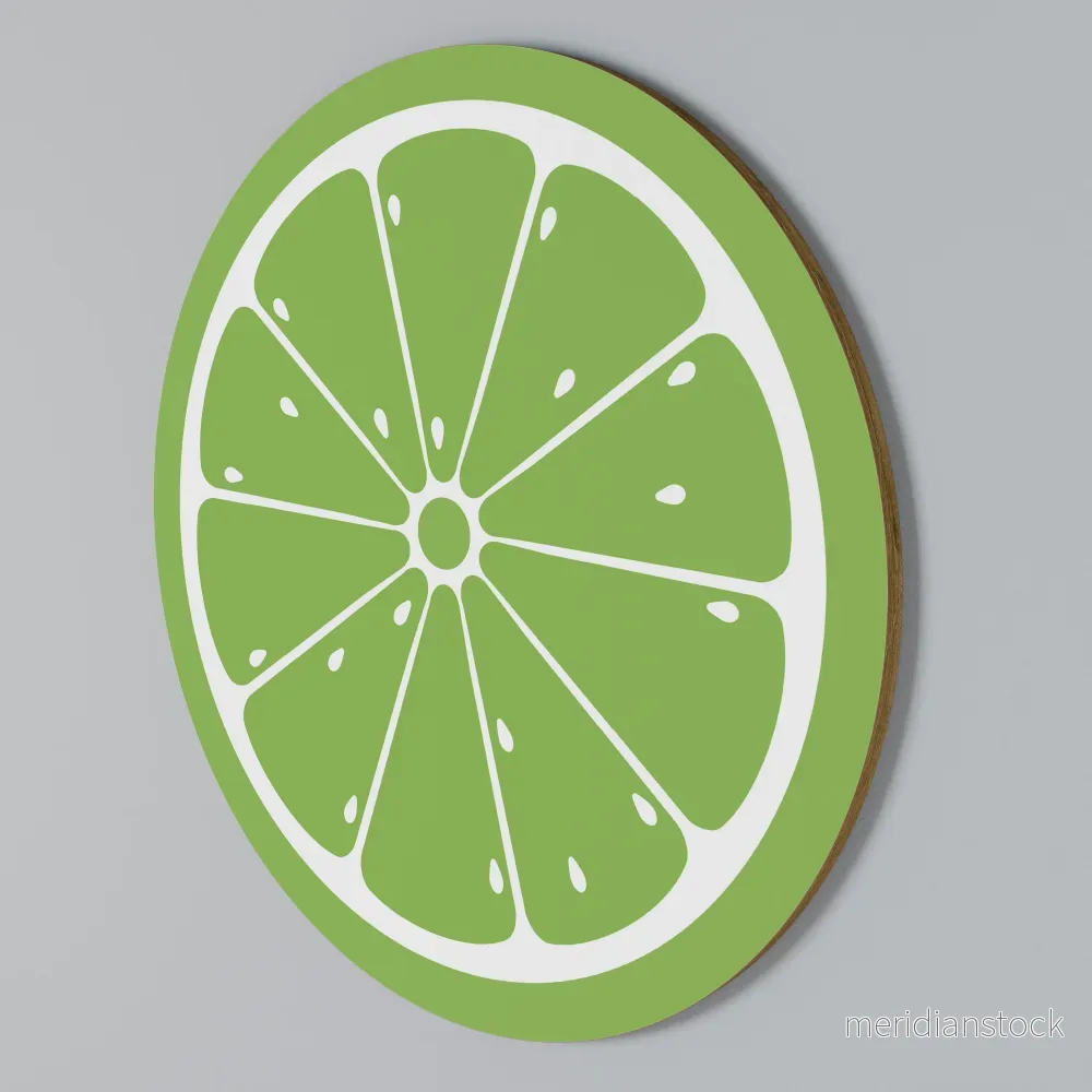 REFRESHING LIME Rund väggdekor