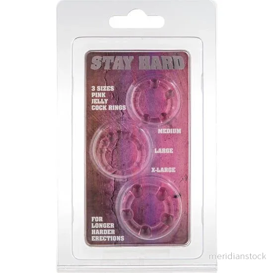 SEVEN CREATIONS - SET OF THREE PINK PENIS RINGS - Bild 3