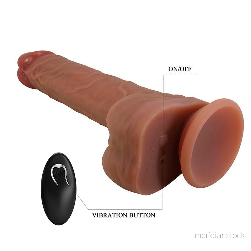 PRETTY LOVE - JONATHAN REALISTIC THRUSTING VIBRATOR WITH REMOTE CONTROL BROWN - Bild 3
