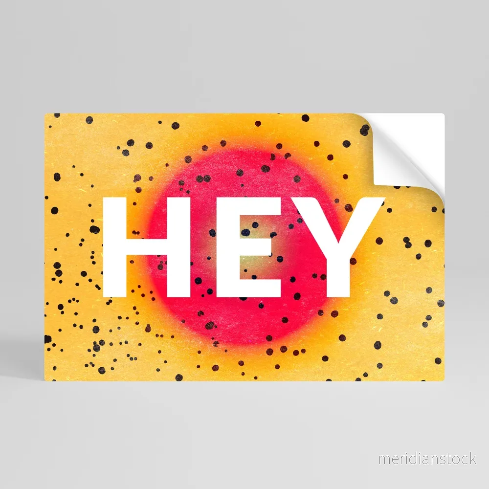 HEY THERE Självhäftande Horisontell Poster - Bild 3