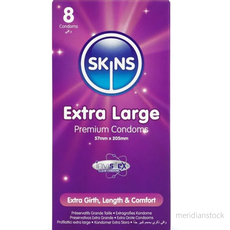 SKINS - EXTRA LARGE PREMIUM CONDOMS PACK 8