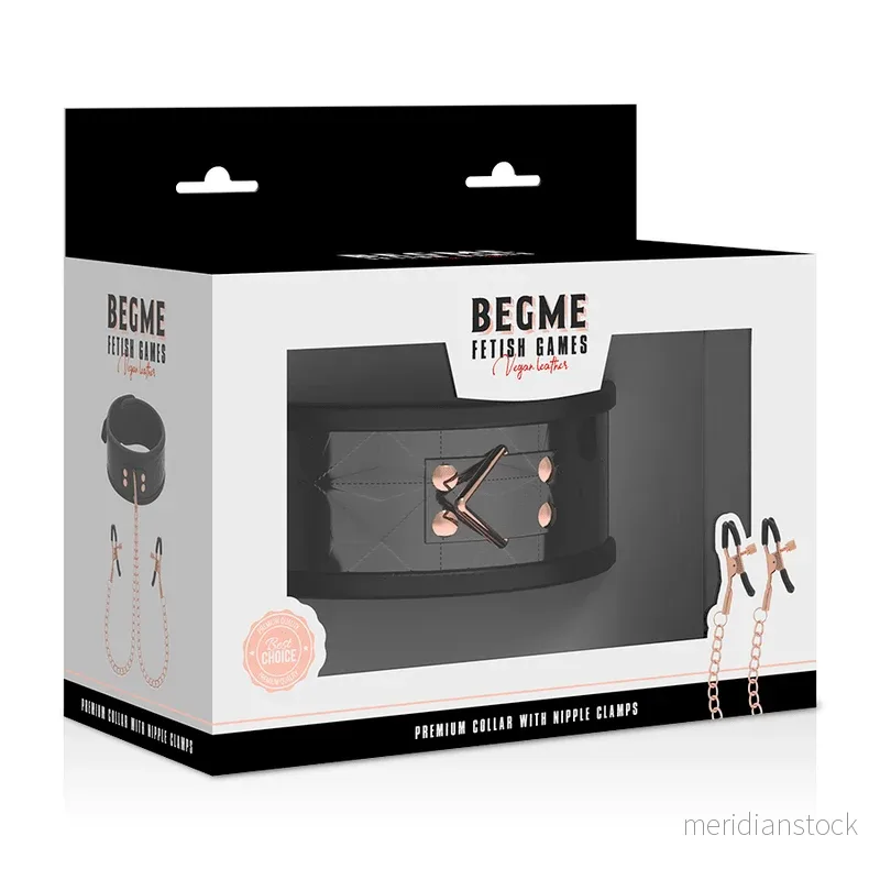 BEGME - BLACK EDITION COLLAR WITH NIPPLE CLAMPS WITH NEOPRENE LINING - Bild 2