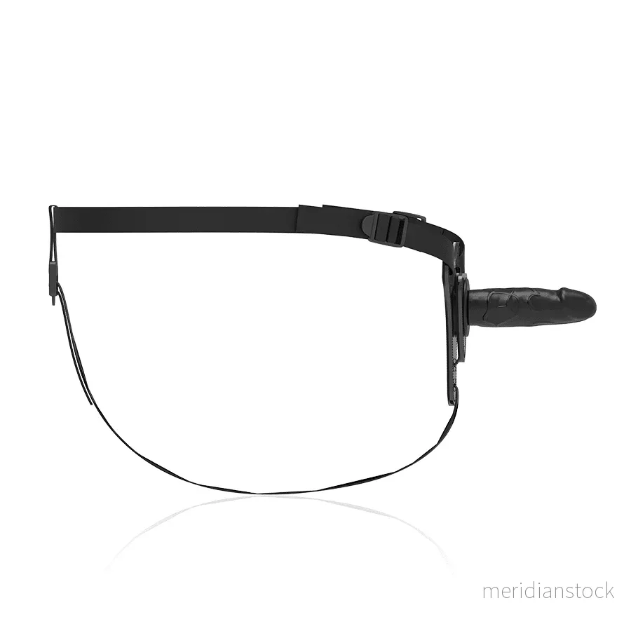 FETISH SUBMISSIVE HARNESS - REALISTIC BLACK SILICONE 15 CM - Bild 3