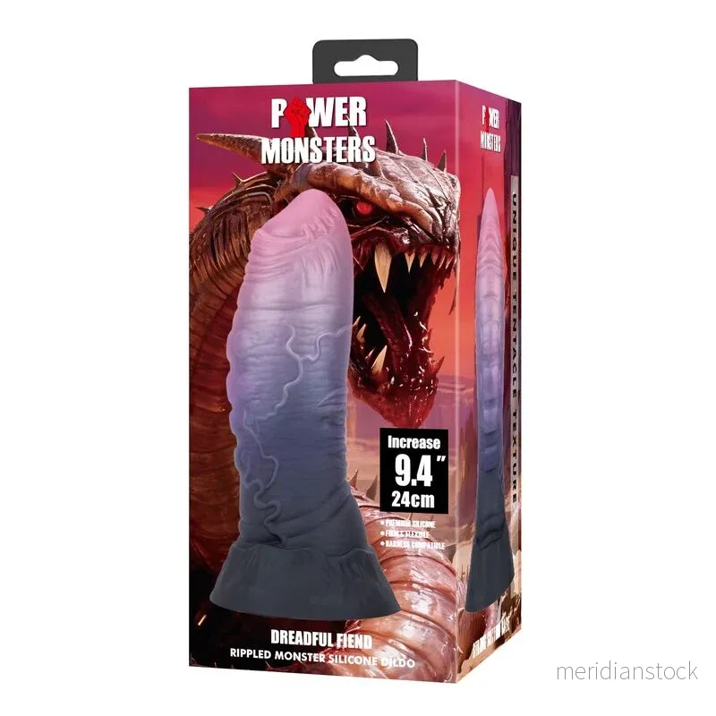 POWER MONSTERS - DREADFUL FIEND BICOLOR FANTASY SILICONE DILDO 24 CM Ø 6 CM - Bild 3