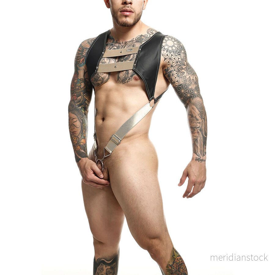 MOB - DNGEON HARNESS WITH GOLDEN PENIS RING ONE SIZE - Bild 2