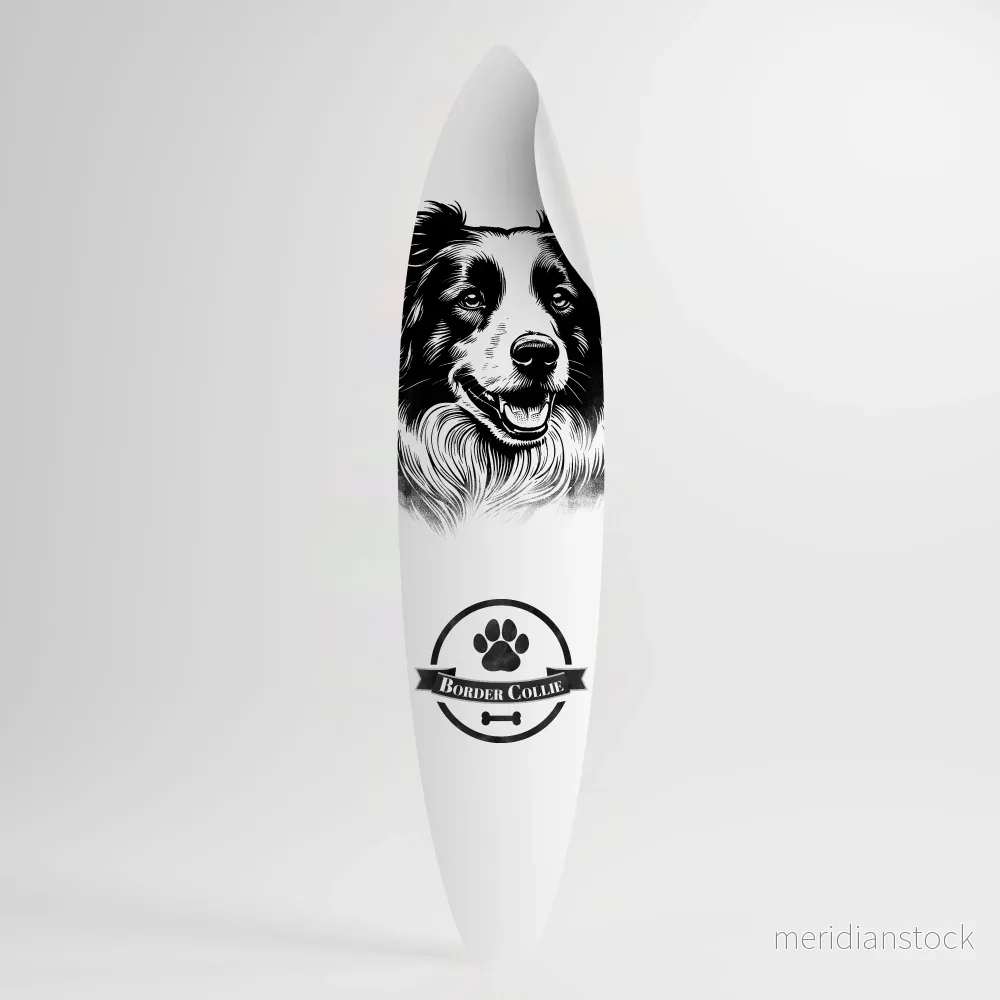 BORDER COLLIE Väggdekal surfbräda BORDER COLLIE Väggdekal surfbräda
