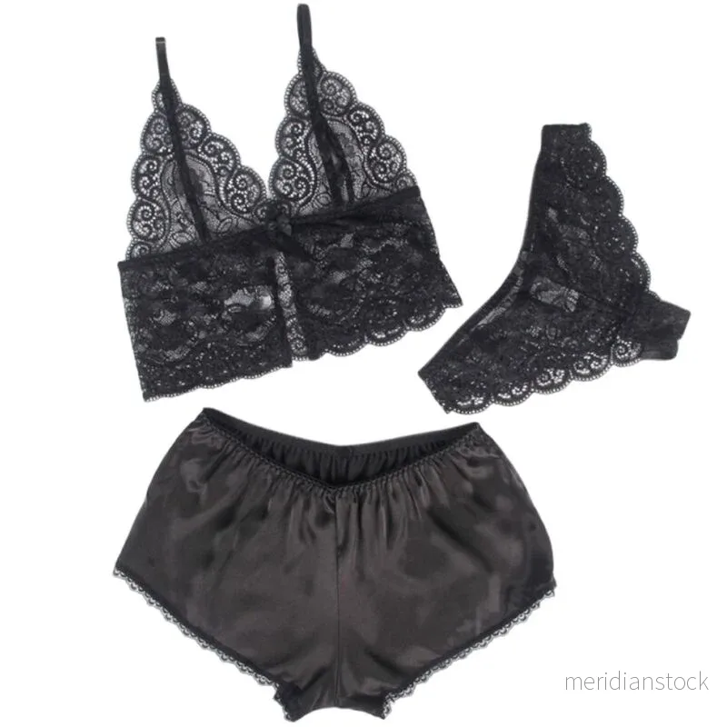 SUBBLIME - 953928 SILK AND LACE NIGHTGOWN + PANTIES BLACK L/XL - Bild 3