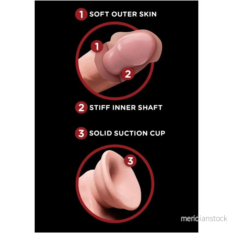 KING COCK - PLUS 3D DILDO SWINGING BALLS 15.2 CM LIGHT SKIN
