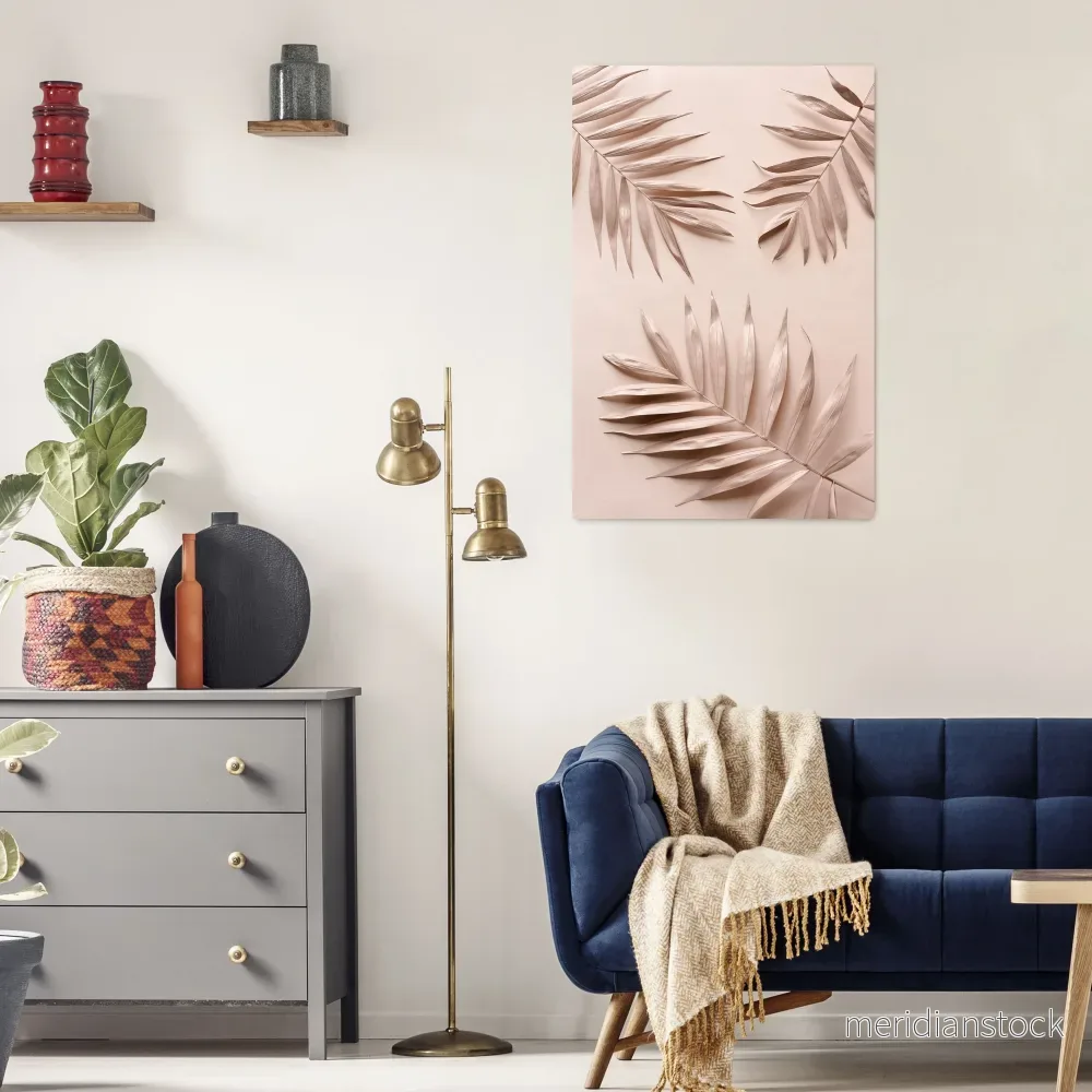 PINK PALM DREAMS Vertical Canvas Print - Bild 2