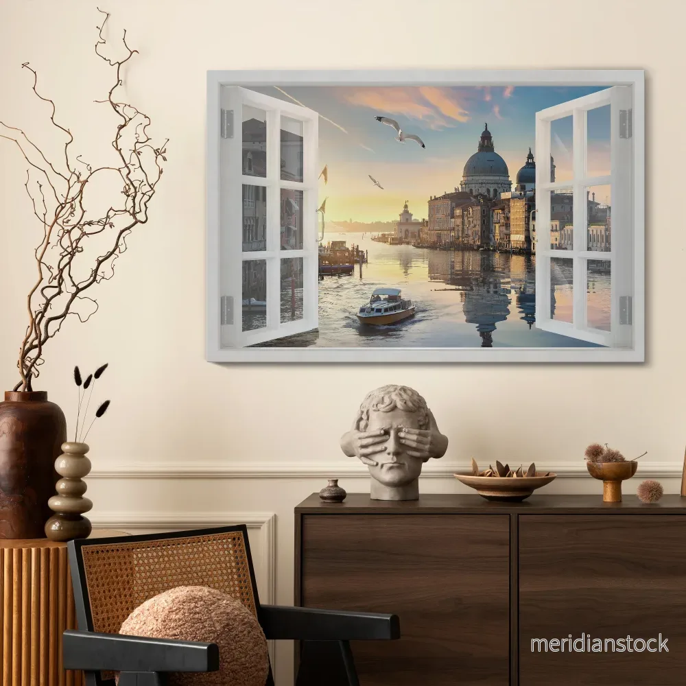 WINDOW TO VENICE Horizontal Canvas Print - Bild 2