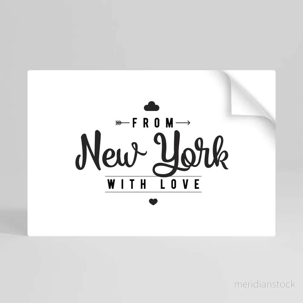 NEW YORK HEARTBEAT Självhäftande Horisontell Poster NEW YORK HEARTBEAT Självhäftande Horisontell Poster